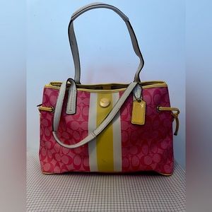 Coach- yellow and pink purse